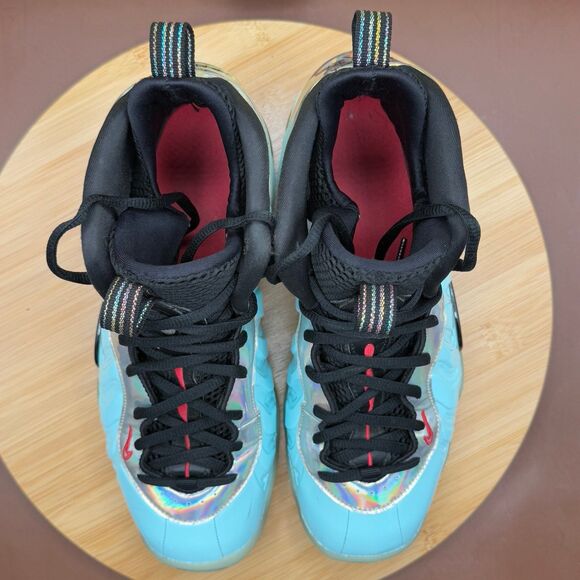 Nike Air Foamposite Little Posite One (GS) Mixtape Teal Copa Blue Sz 6.5Y - Picture 9 of 10